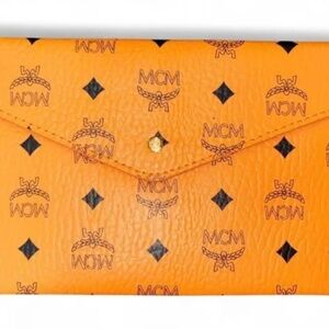 MCM Monogram Logo Envelope Pouch New